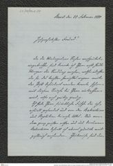 Nachlass Franz Steindachner, Brief von Gustav Schneider (senior) an Franz Steindachner (23.02.1880), Inv.Nr. 461.17, Seite 1